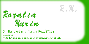 rozalia murin business card